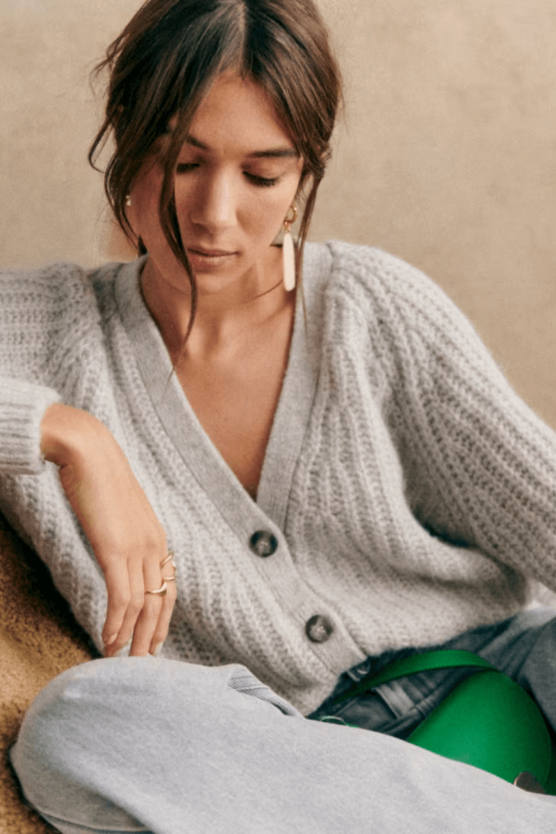 cardigan gris sezane