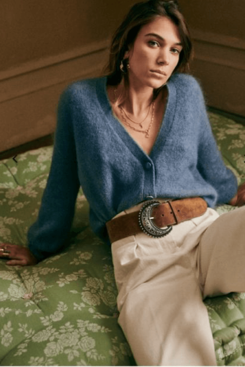 cardigan gris sezane
